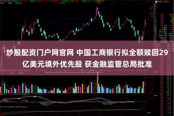 炒股配资门户网官网 中国工商银行拟全额赎回29亿美元境外优先股 获金融监管总局批准